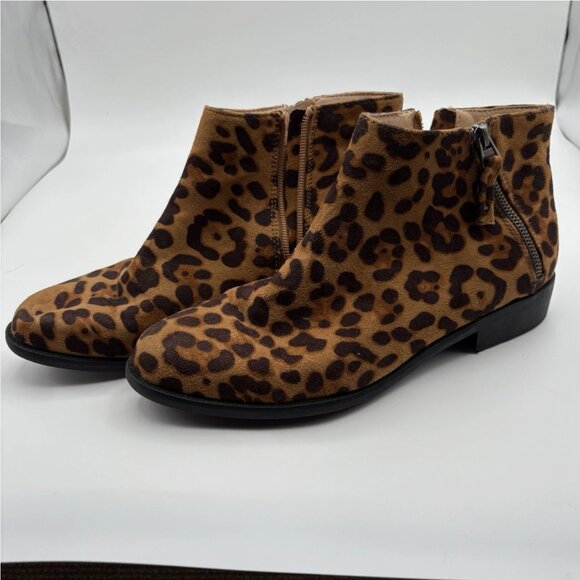 Time and Tru leopard Booties size 10 - Picture 1 of 6